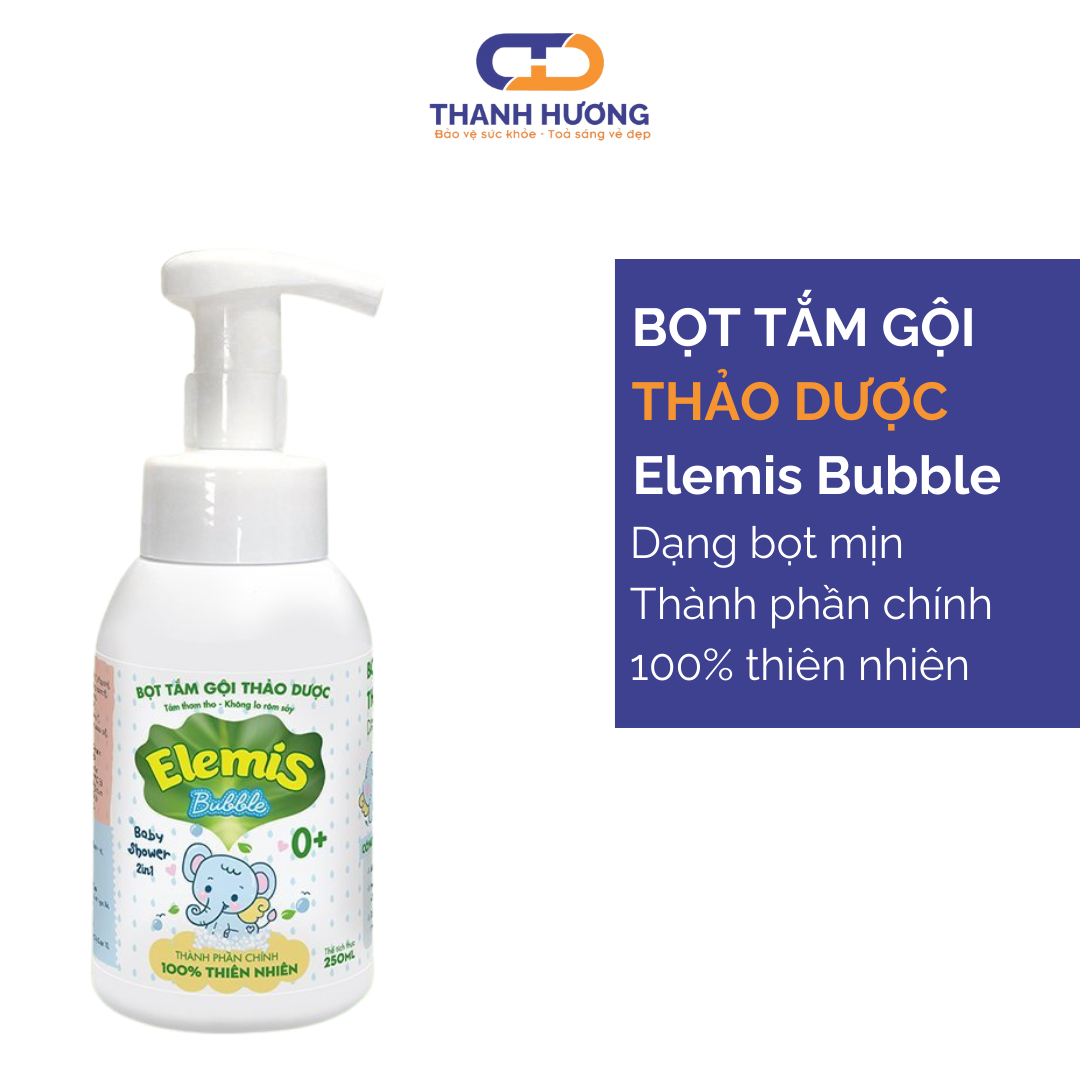 Bọt tắm gội thảo dược cho trẻ từ sơ sinh Elemis Bubble 250ml