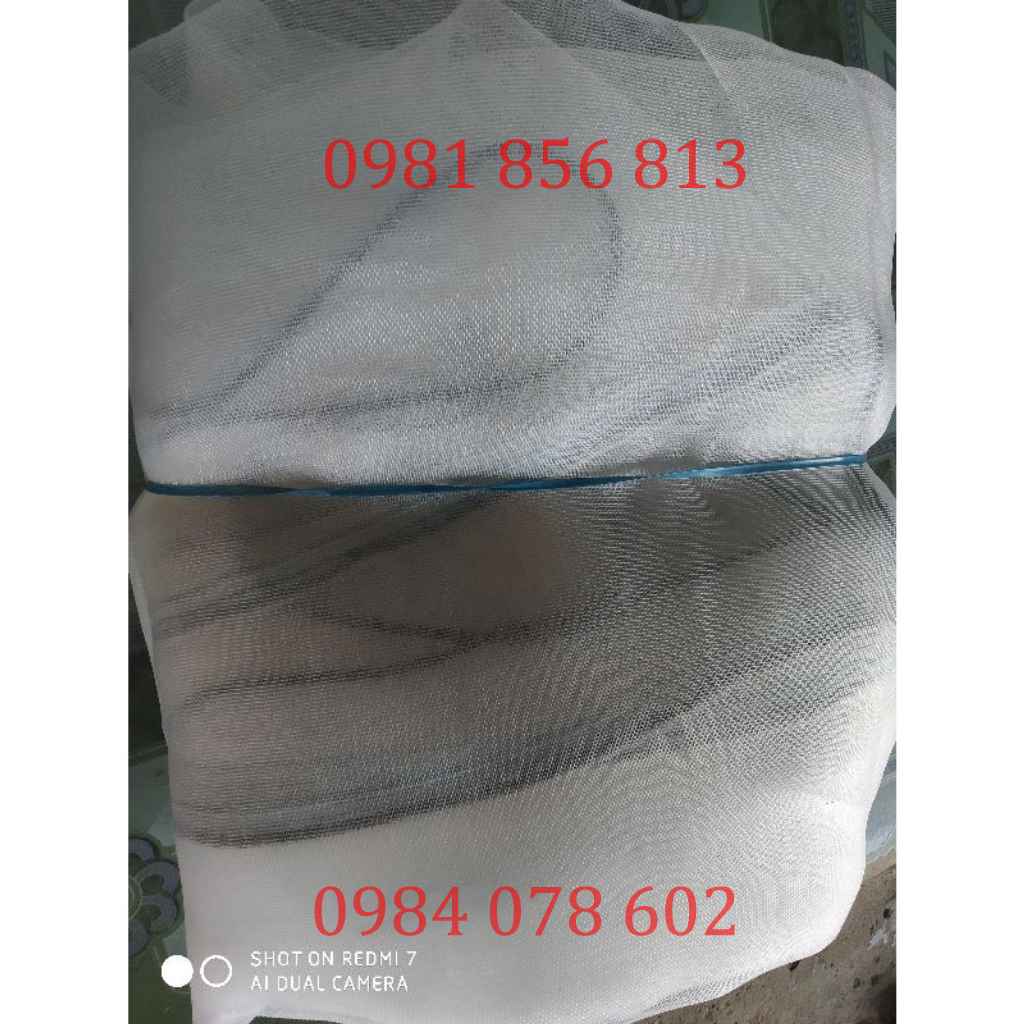 (sale) Mùng (vèo) lưới cước trắng nuôi ốc, cá (N=2m, D=3m,C=1m)  uy tín chất lượng