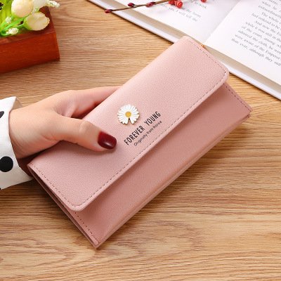 Ví nữ dài gấp đôi nhiều ngăn tiện dụng họa tiết hoa dễ thương LX0086
