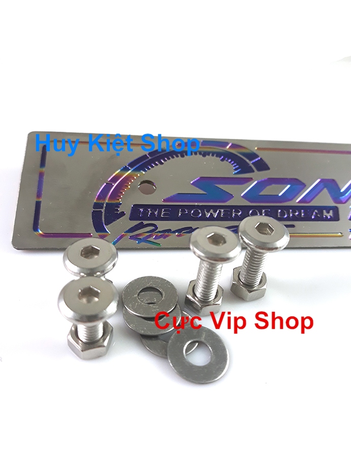 Bảng Tên Sonic Titanium Kèm Ốc Inox Thái MS1401