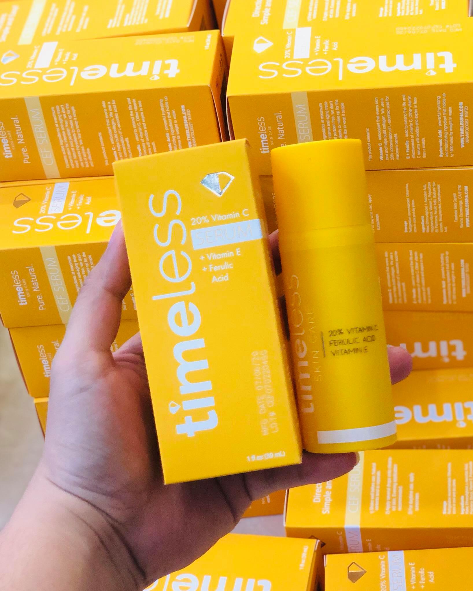 Tinh Chất Cấp Nước Sáng Da TIMELESS 20% Vitamin C + E (30ml)