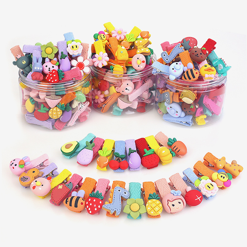 Set 10-20 Kẹp Tóc Nhiều Hình Đáng Yêu Cho Bé Gái