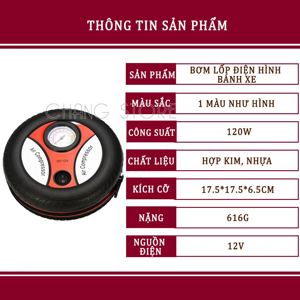 Máy bơm lốp xe hơi hình bánh xe 12V