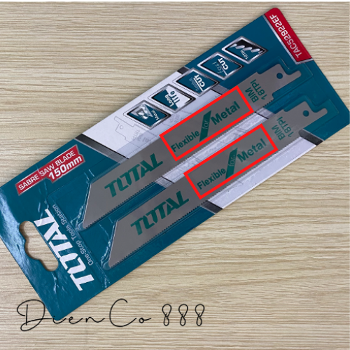 (1 cái) Lưỡi cưa kiếm TOTAL gỗ hoặc kim loại dài 15cm - Chọn ở phần nhóm màu