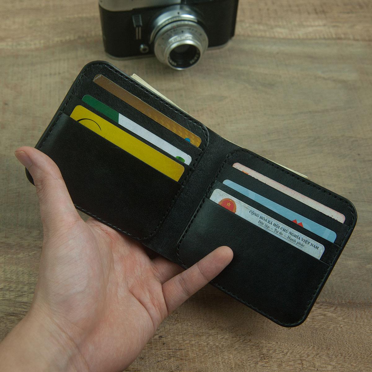 Ví da nam mini - da bò nhập khẩu - ví nam dtleather dt213