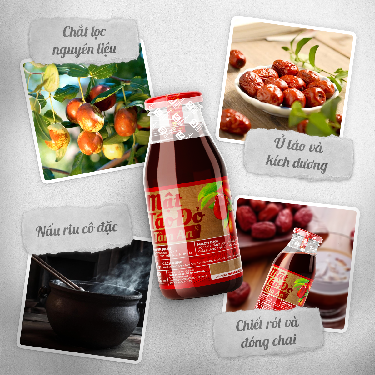 MẬT TÁO ĐỎ TÂM AN - 250ml