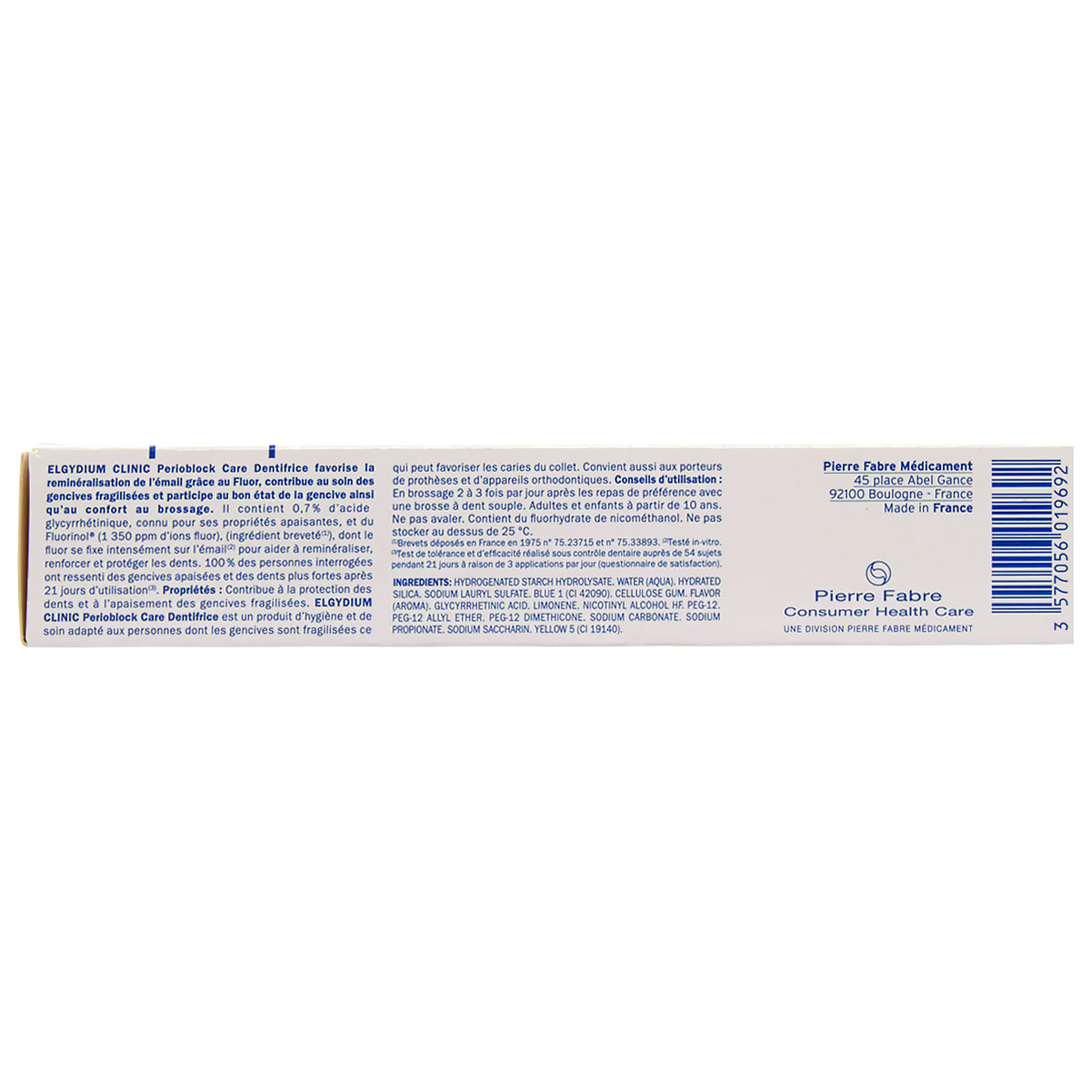 Kem Đánh Răng Elgydium Clinic Perioblock Care Toothpaste 75ml