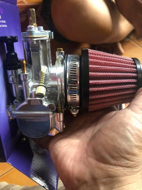 Lọc gió pô e UMA RACING HÀNG CHÍNH HÃNG ( Air Filter TRỤ Ú 35 - 38 - 48 MM  ) LZD-01
