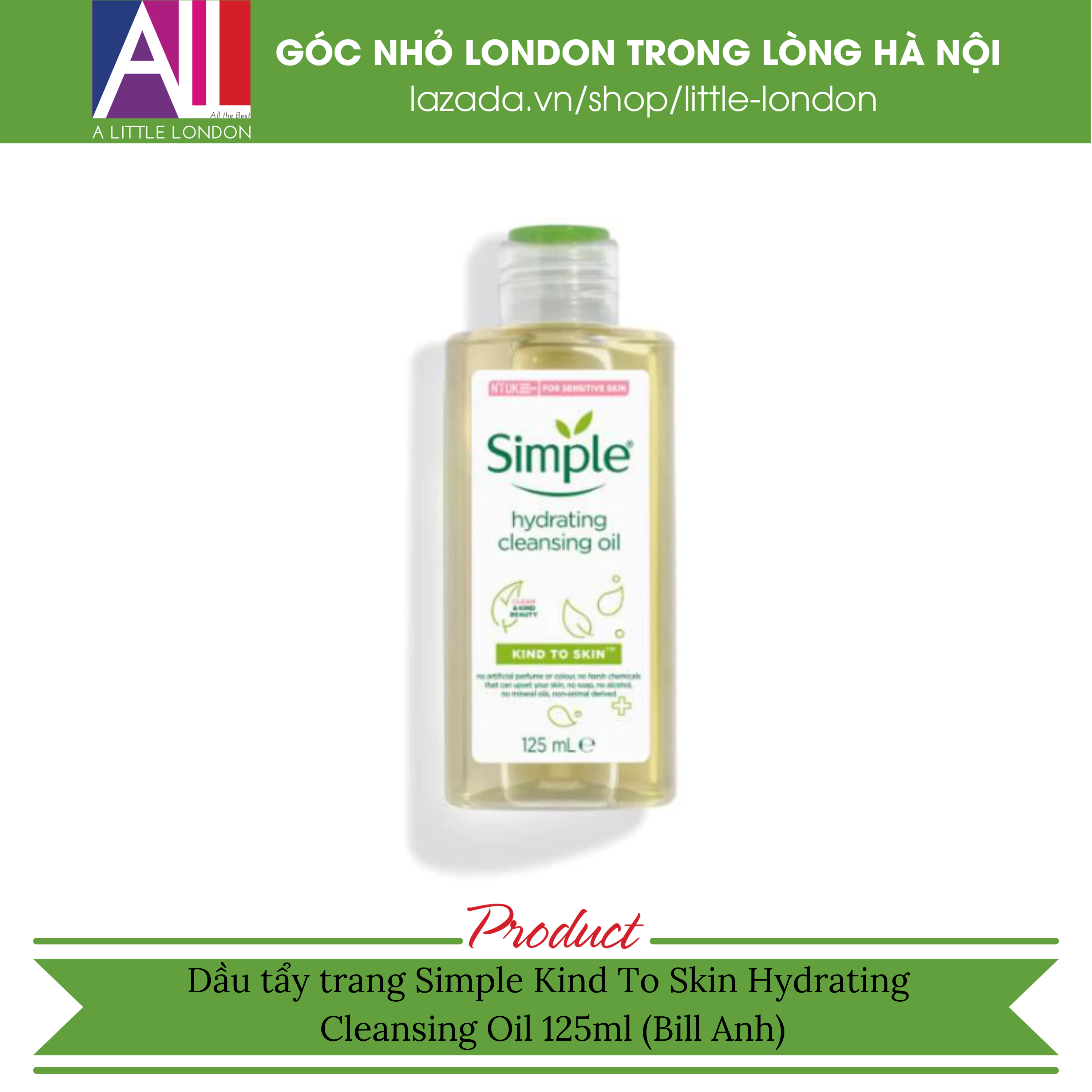 Dầu Tẩy Trang Simple Kind to Skin Hydrating Cleansing Oil (Bill Anh)