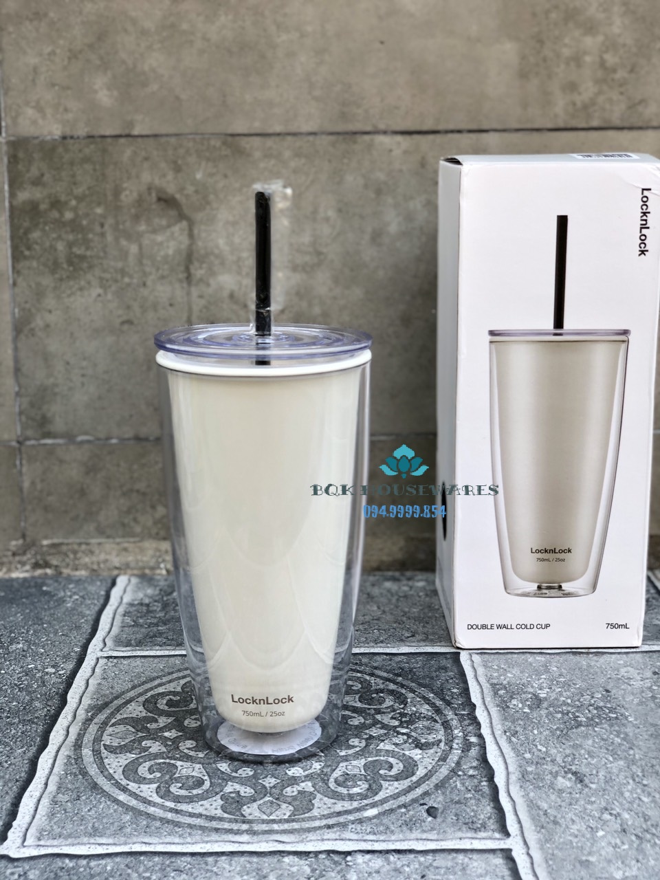 [HCM][ Lock&Lock ] Ly Nhựa Có Ống Hút Lock&Lock 750ml Hap507