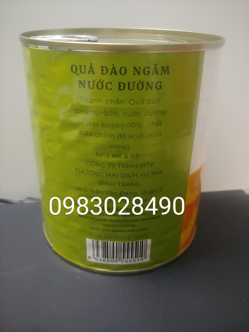 FreeShipMax - Đào Ngâm Bitraco- 825g - Thực phẩm Trần Lê