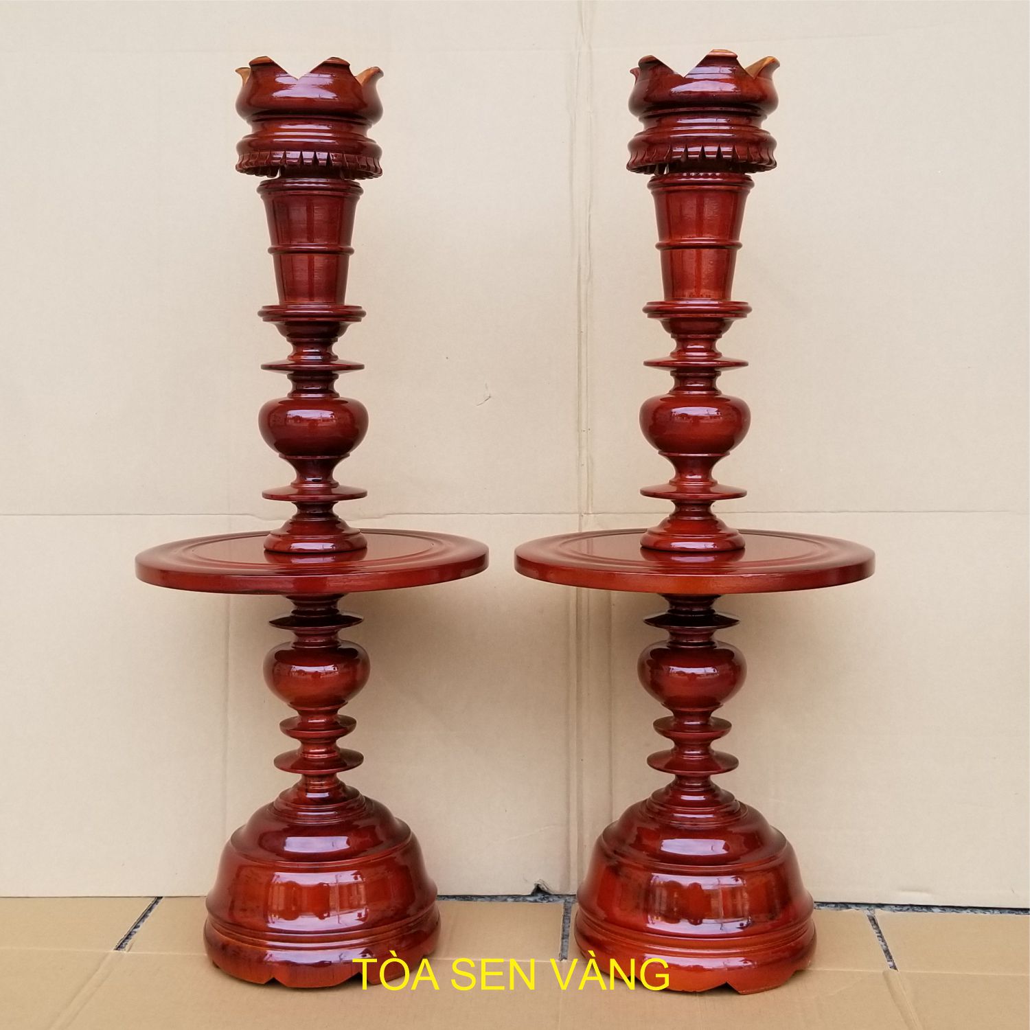 [HCM]Chân Đèn Gỗ - Chân Đèn Thờ Cao 70cm