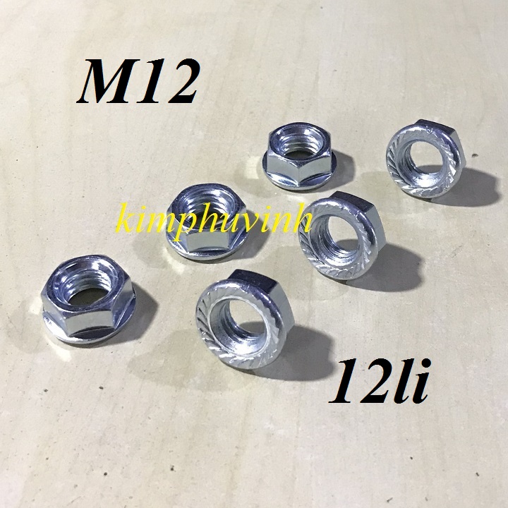 M12 - 20 CON ĐAI ỐC LÔNG ĐỀN 12mm - TÁN LÔNG ĐỀN 12li