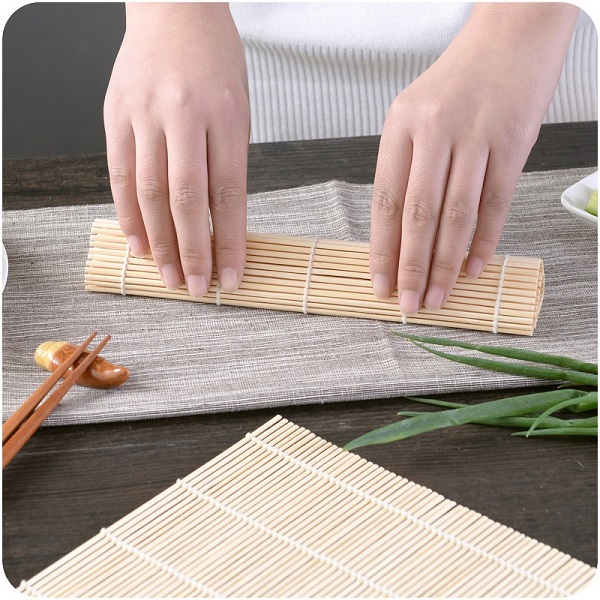 Gói 2 Mành cuốn SUSHI bằng tre tự nhiên 23x24cm Dùng để quấn cơm cuộn