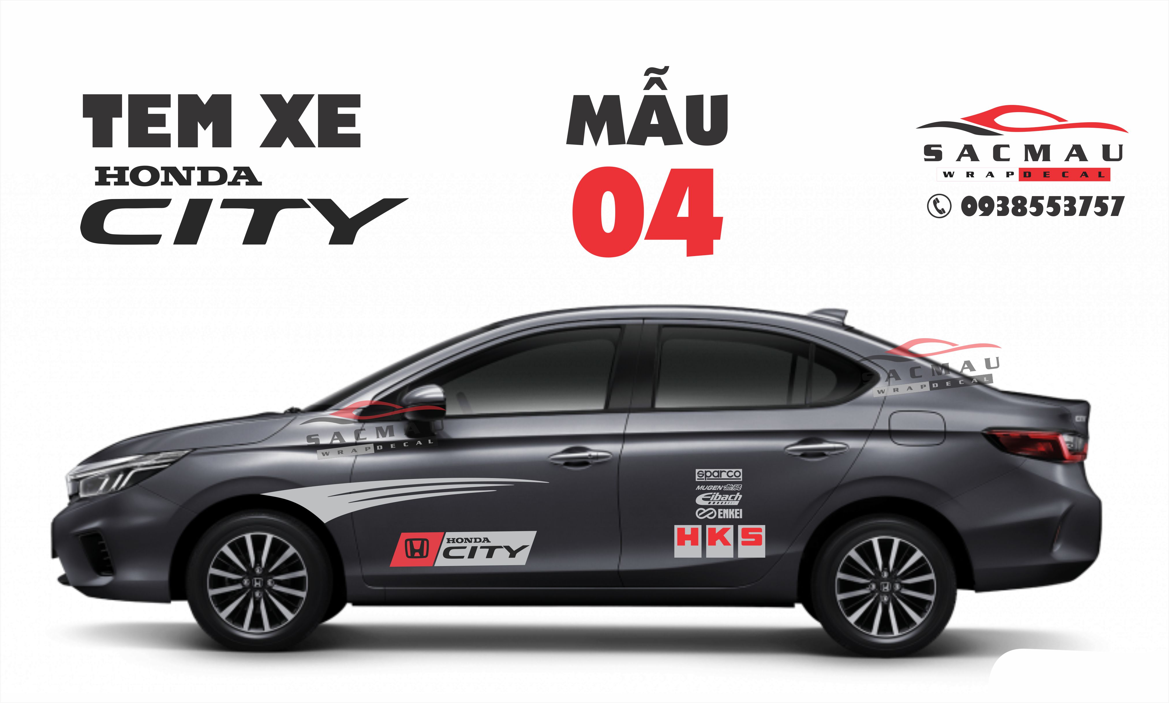 Tem dán xe  Honda City ms002