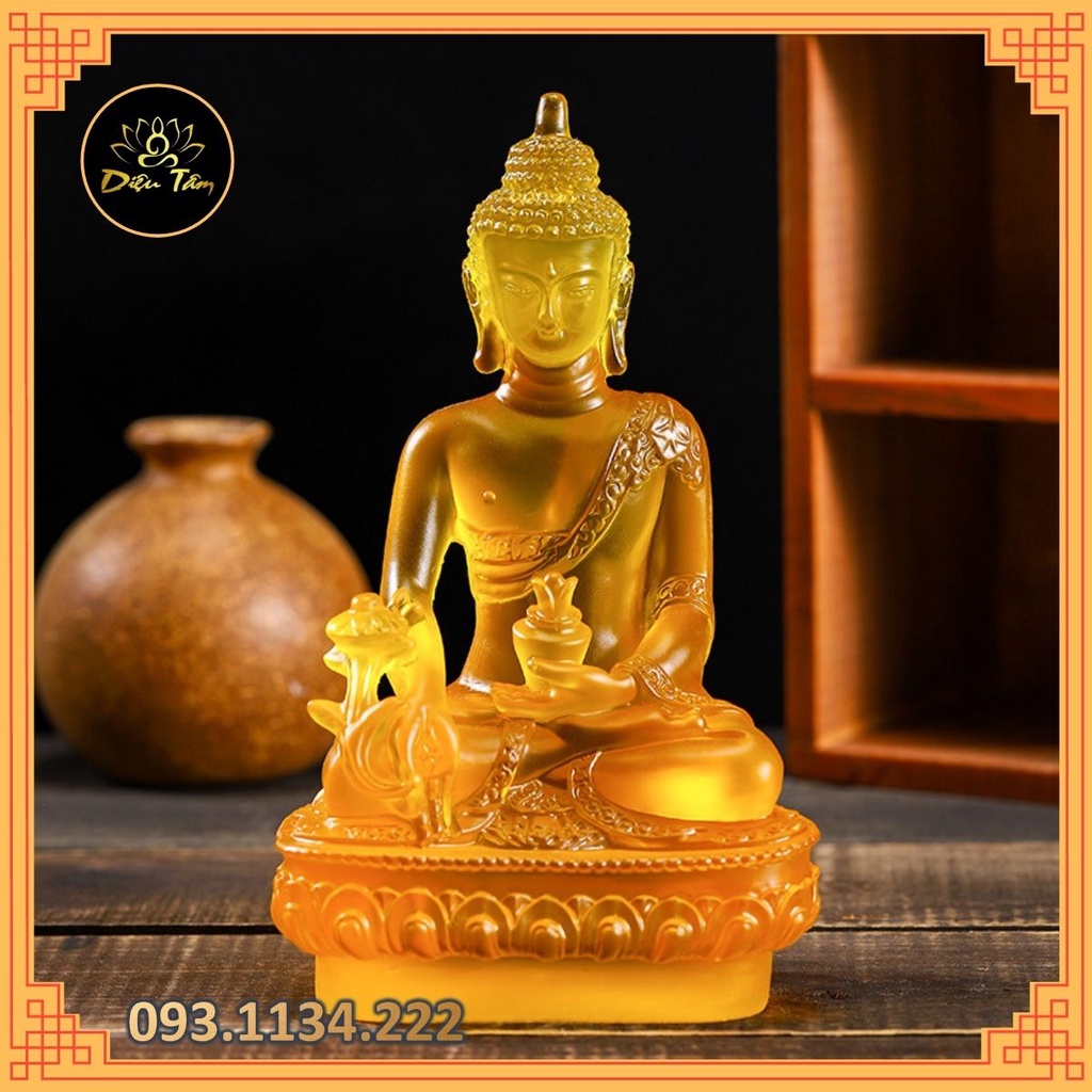 Tượng phật dược sư lưu ly vàng đồ thờ cúng phong thủy shop Diệu Tâm