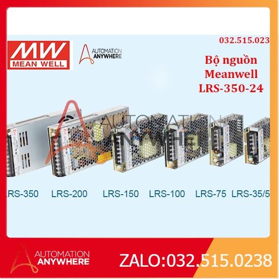 Lrs-350-24bộ nguồn meanwell lrs-350-24, bộ nguồn meanwell 350w 24v 14.6a