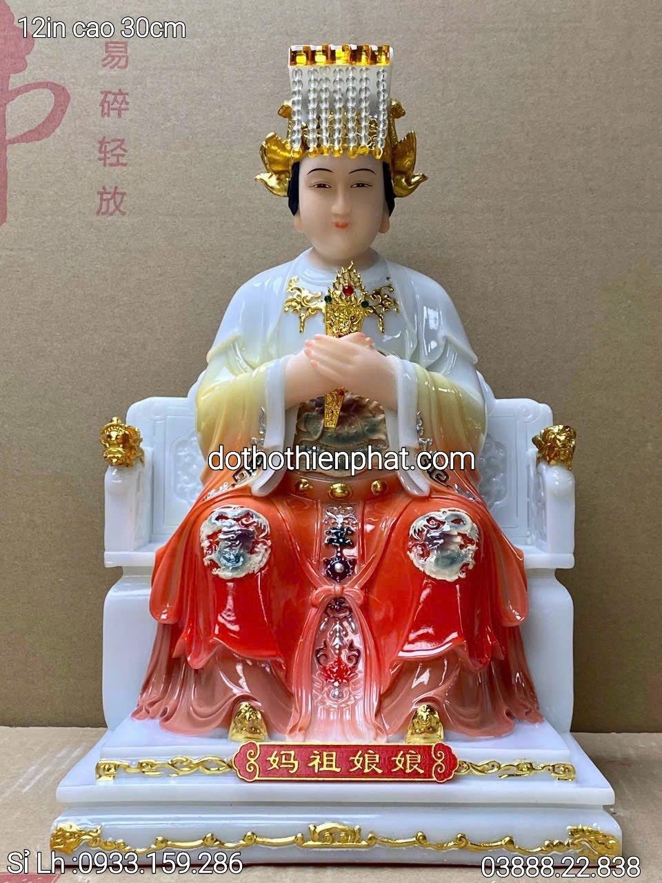 Tượng Thiên Hậu Thánh Mẫu – Thiên Hậu Nương Nương Đá Nhập Loại 1 Sỉ giá rẻ nhất thị trường