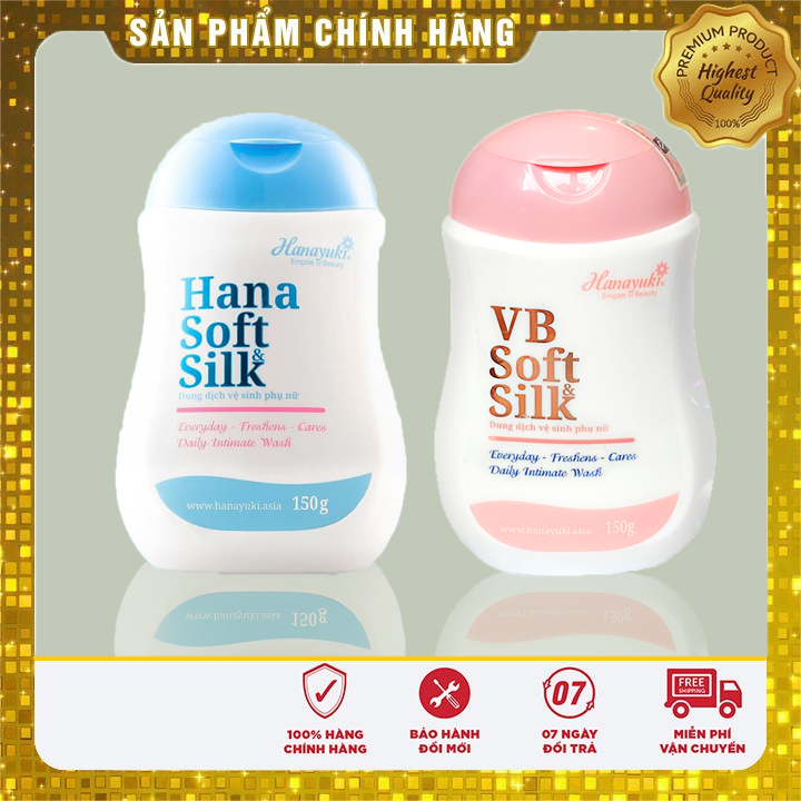 [Chính Hãng] dung dịch vệ sinh phụ nữ Hanayuki soft silk