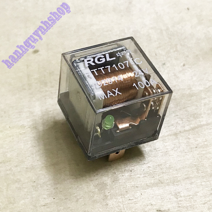 Rơ Le 5 Chân 24V 100A Nhựa Trong