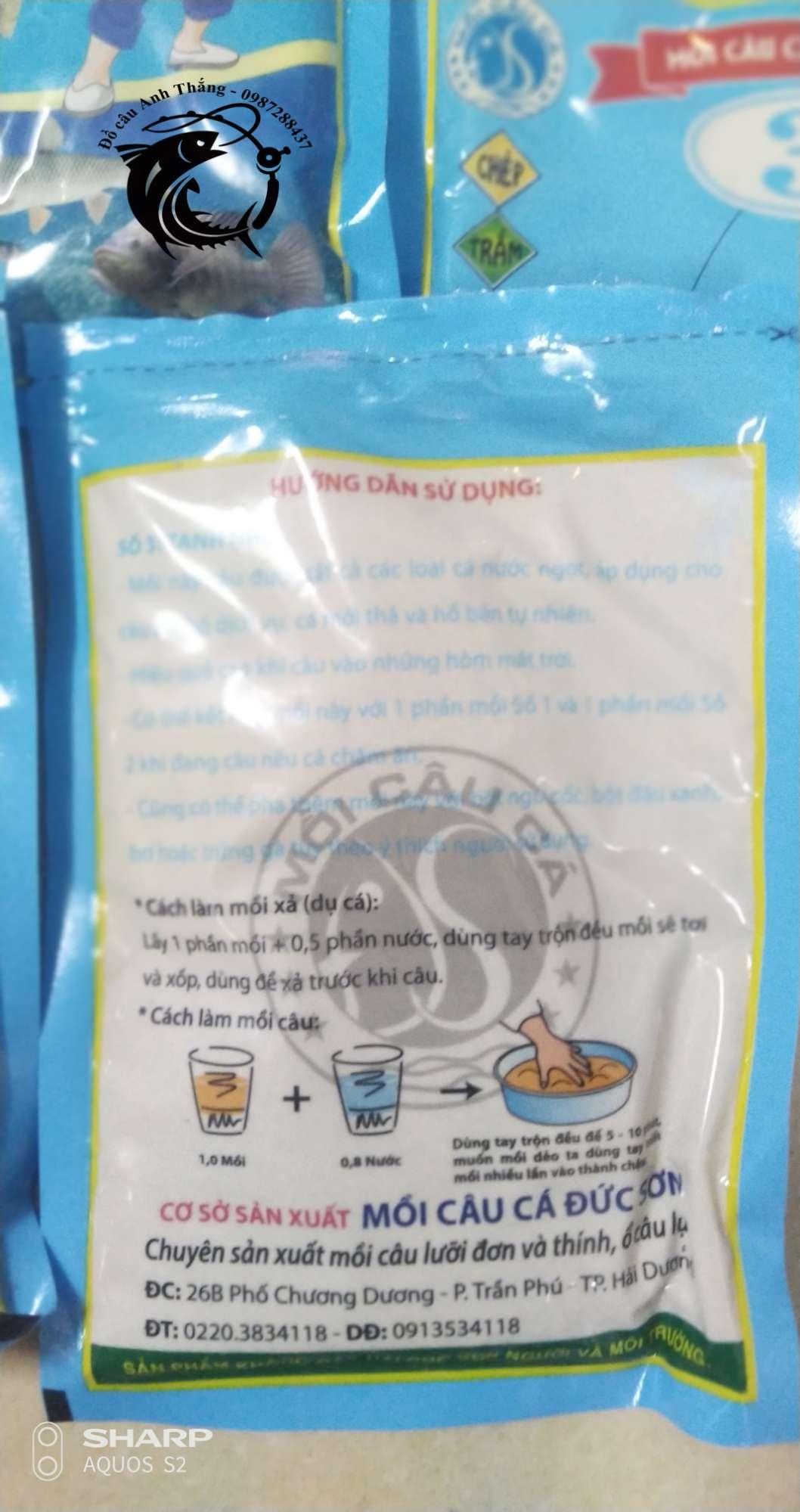 Mồi câu cá Đức Sơn 1, 2, 3, 4 (4 gói)