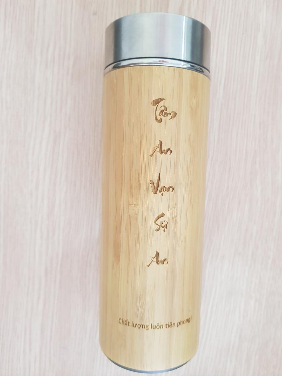 Bình giữ nhiệt vỏ tre 350ml