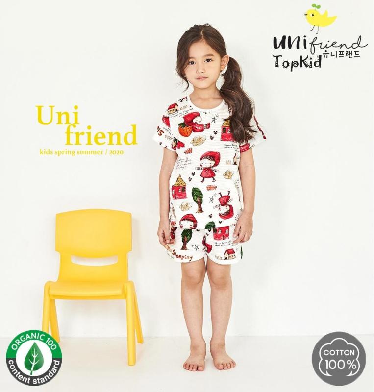 Nơi bán Bộ đồ bé gái ÁO CHOÀNG ĐỎ thương hiệu Unifriend Hàn Quốc 2020, 100% sợi Organic Cotton , mềm mại, thoáng mát, TOPKID