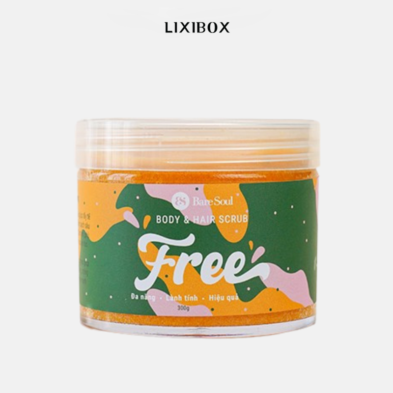 Muối Tắm Tẩy Tế Bào Chết Cho Da Đầu & Cơ Thể BareSoul Free Body & Hair