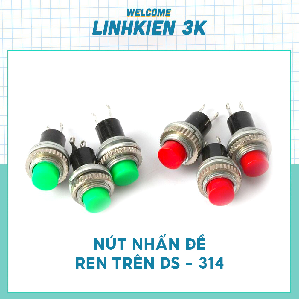 Nút Nhấn Nhả - Nút Reset 10mm ren trên DS-314