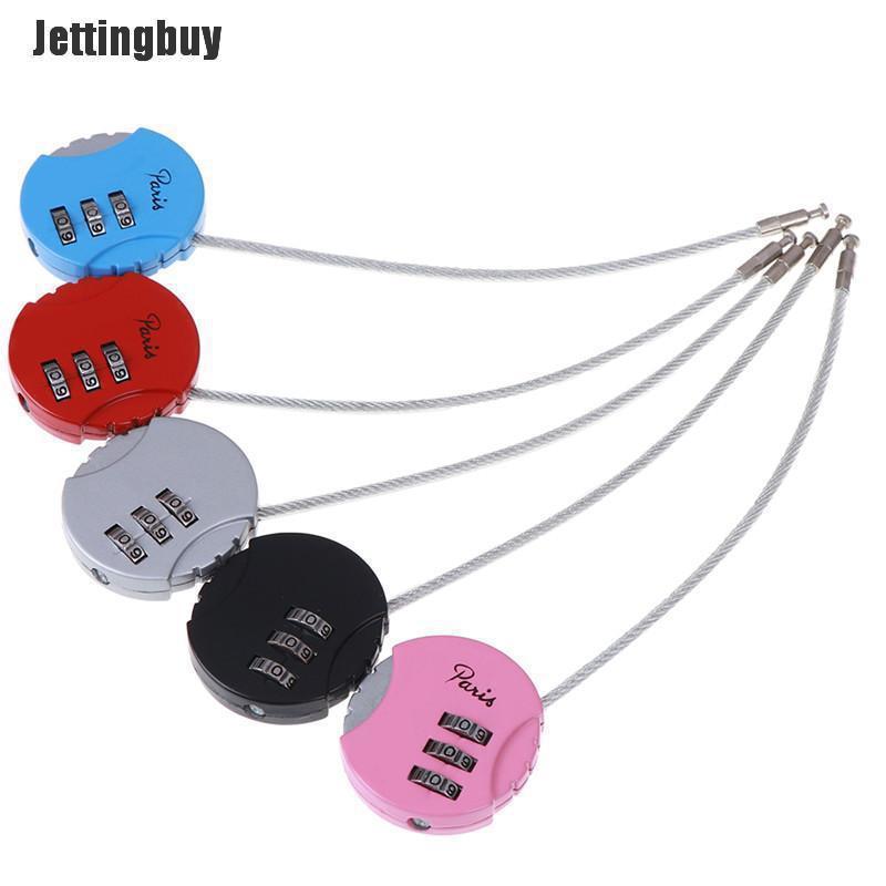 Jettingbuy 1 chiếc ổ khóa vali hành lý du lịch mã kết hợp 3 chữ số mini 3.7*9cm