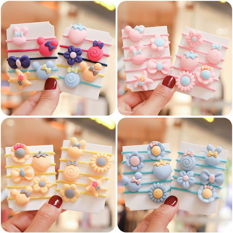 Sét túi đựng 20 chun cột tóc siêu xinh cho bé gái