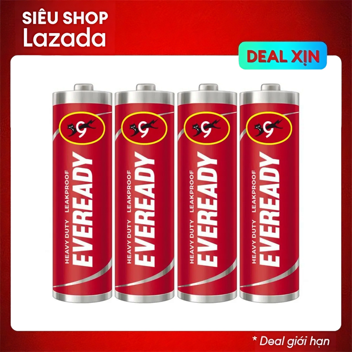 Bộ 4 pin AA không sạc Eveready 1.5V - Pin tiểu không sạc