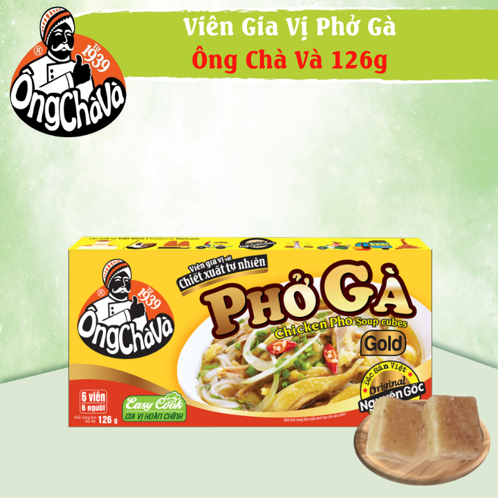 Ong Cha Va Chicken Pho soup cubes 126g