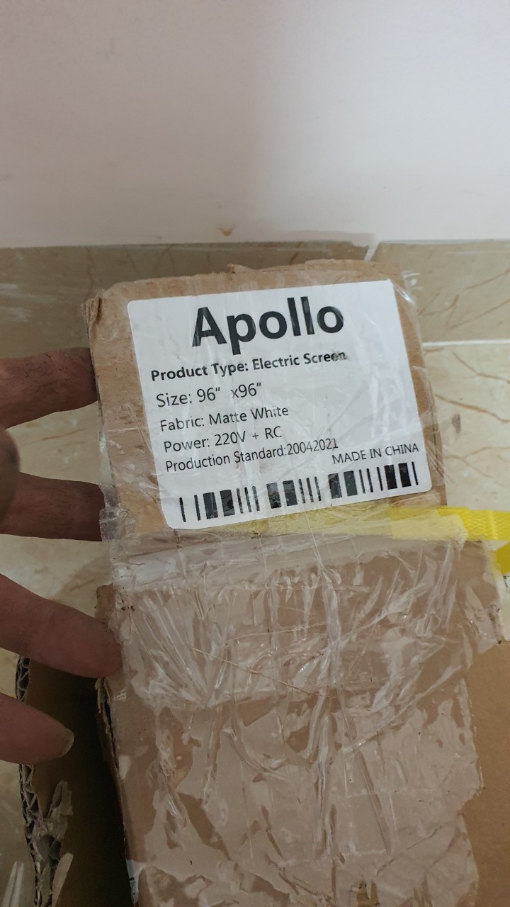 Màn Chiếu Điện Có Remote Apollo 150 inch, 170 inch
