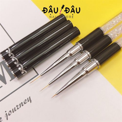 Cọ nét cán đá cao cấp 3 sizes (7mm; 9mm; 11mm) - Cọ vẽ nail chuyên dụng (lẻ chiếc)