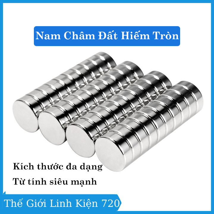 Bộ 5 viên nam châm đất hiếm 10x2mm