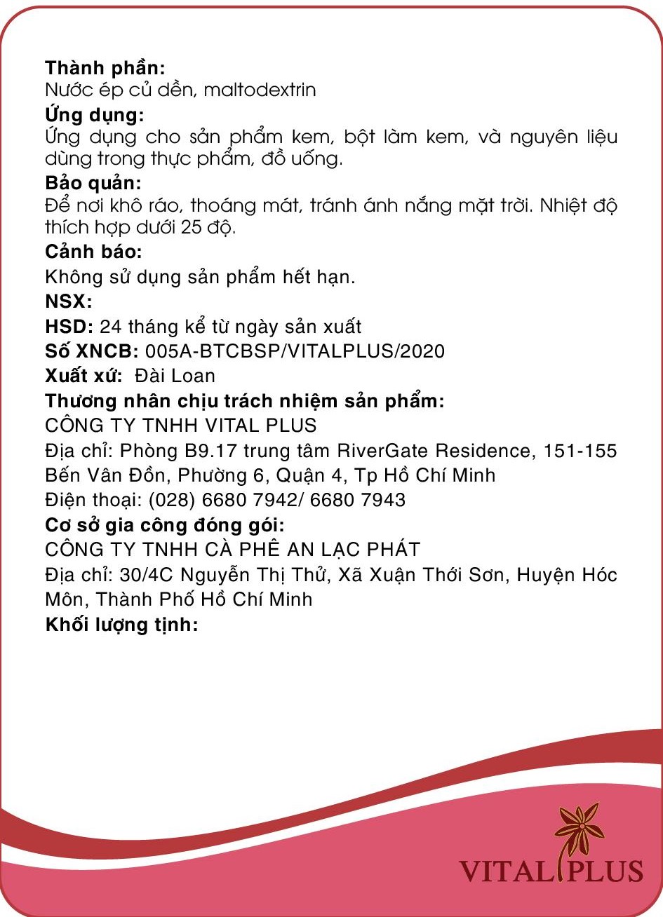 Bột củ dền - 100 gram - Beetroot Powder - Anise Shop - Vital Plus
