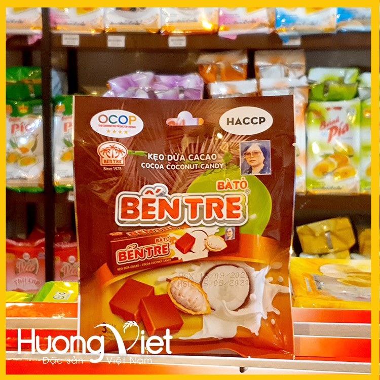 Kẹo dừa Ca Cao Bến Tre Hai Tỏ 150gr
