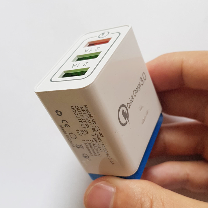Củ Sạc Nhanh 3 cổng Quick Charge 3.0