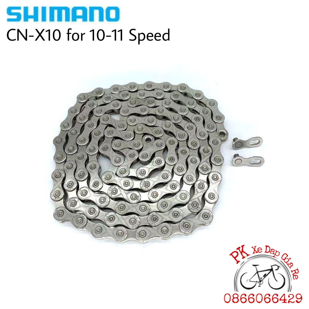 Xích sên xe đạp shimano cn-x10 for 10-11 speed, dây xích xe đạp shimano 10-11 speed