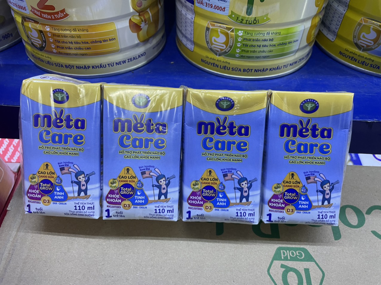 (Date 05/2024) Sữa Bột pha sẳn Metacare Nhãn vàng 110ml