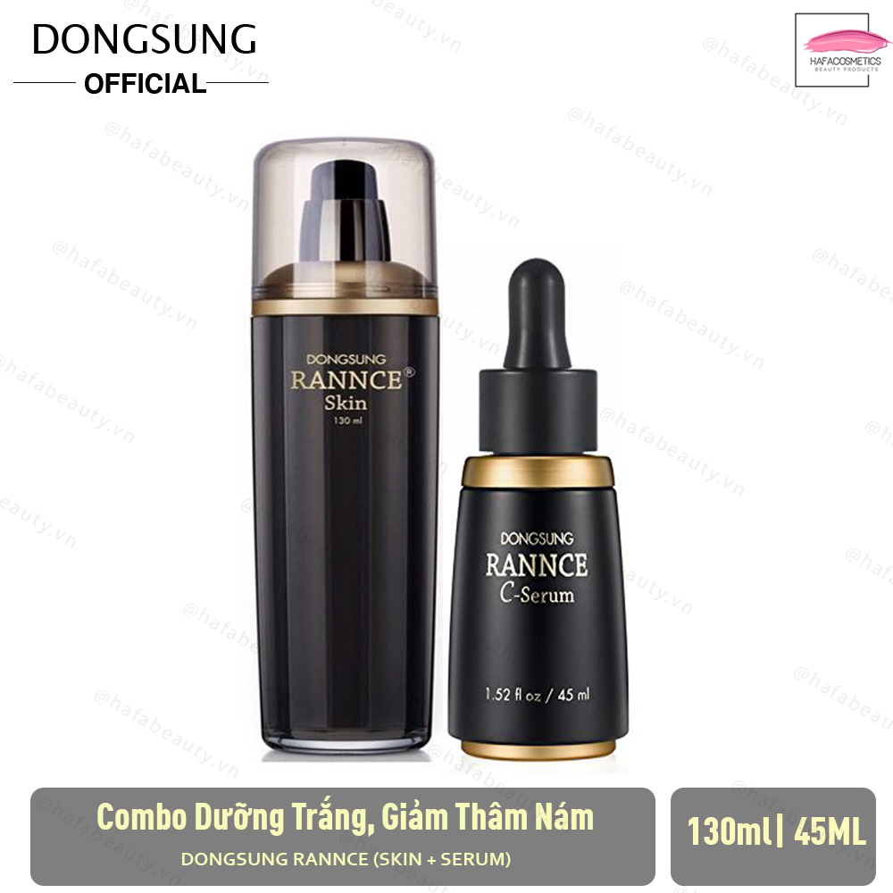 Combo Nước hoa hồng Và Serum Dưỡng Trắng Da, Giảm Thâm Nám DONGSUNG RANNCE _ Dongsung Chính Hãng