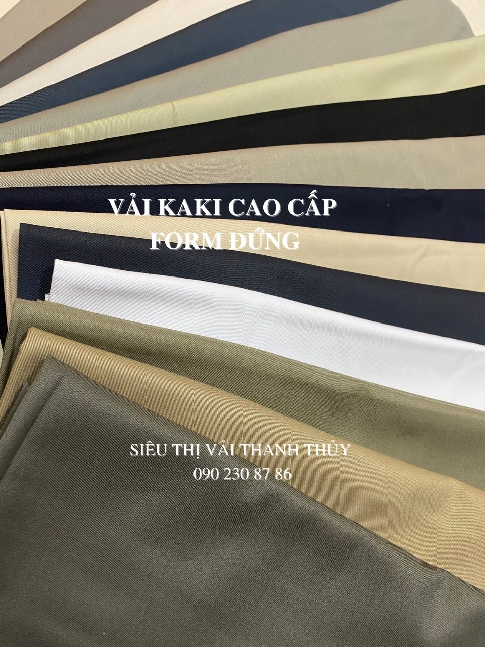 VẢI KAKI CAO CẤP ( FORM ĐỨNG ) MAY QUẦN NAM CÔNG SỞ