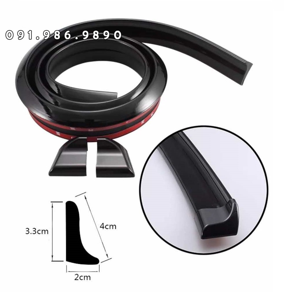 Đuôi Gió ô tô, Cánh Lướt Gió Cao Su Vân Carbon 3D Xe Ô Tô Phong Cách Thể Thao