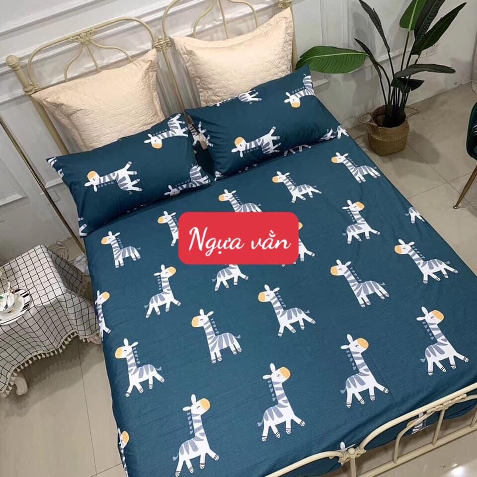 Bộ ga gối drap 1m4 cotton poly vikona mã 07
