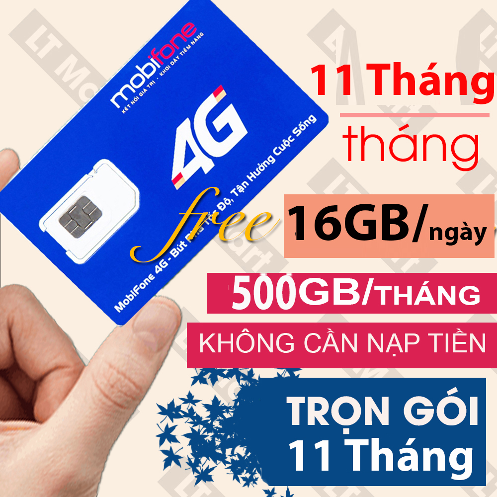 FREESHIP - CHƯA KÍCH HOẠT.Sim 4G Mobifone 1 năm 150GB/Tháng, 180Gb/tháng, Sim 4G sim 4g 12FD50 12mdt50 12max90 24G12