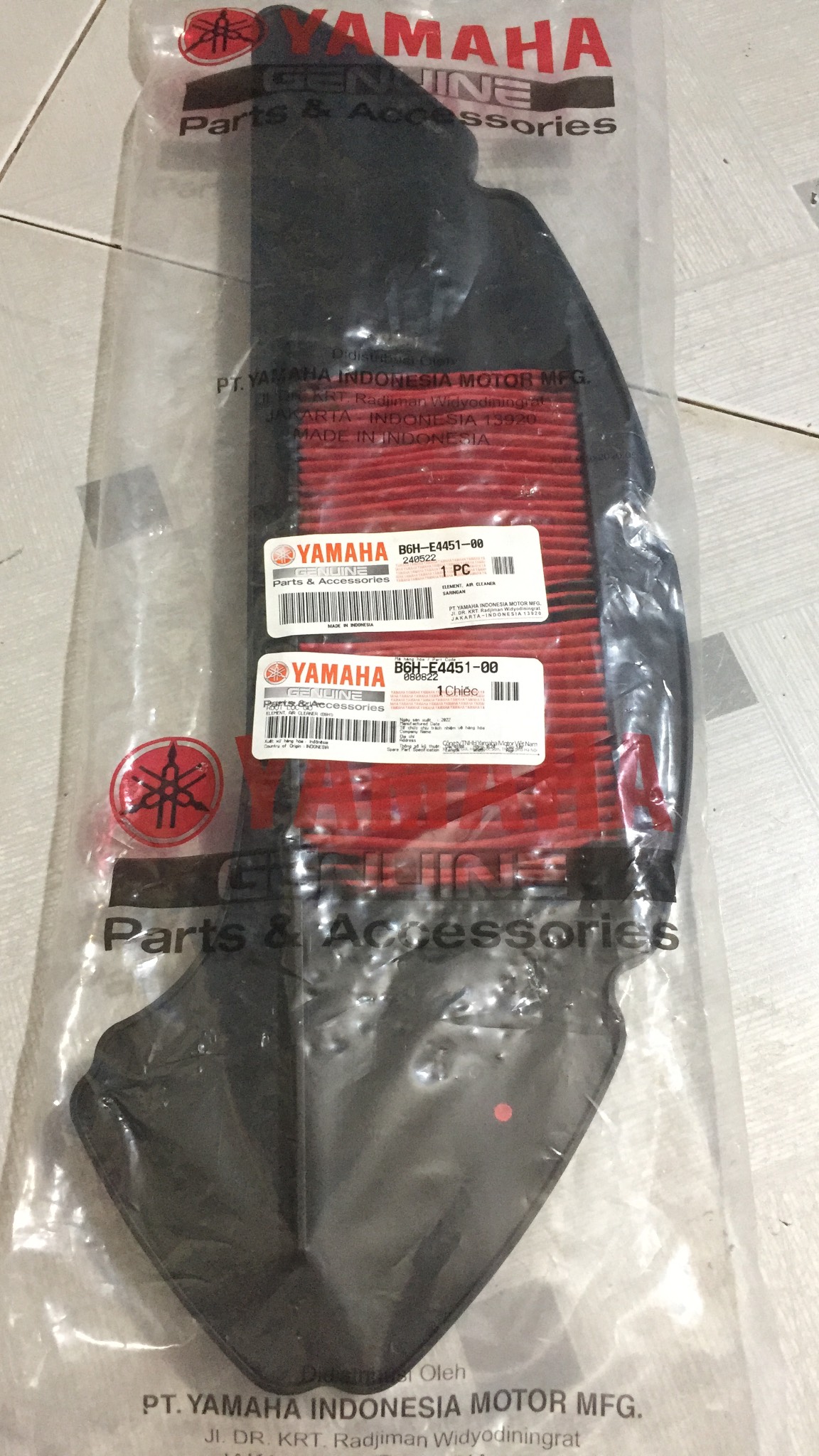 Mút lọc gió xe nvx 155 thế hệ 2. chính hãng yamaha
