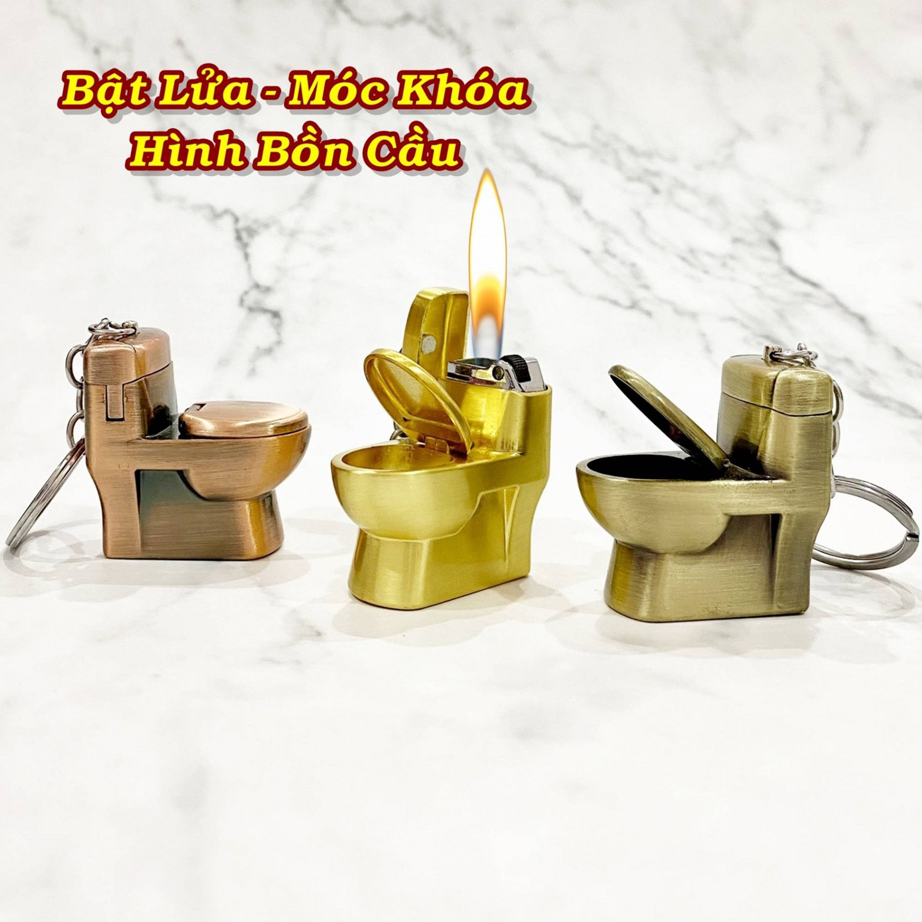 Unique Lighter in the Shape of a Mini Toilet - Uses Gas