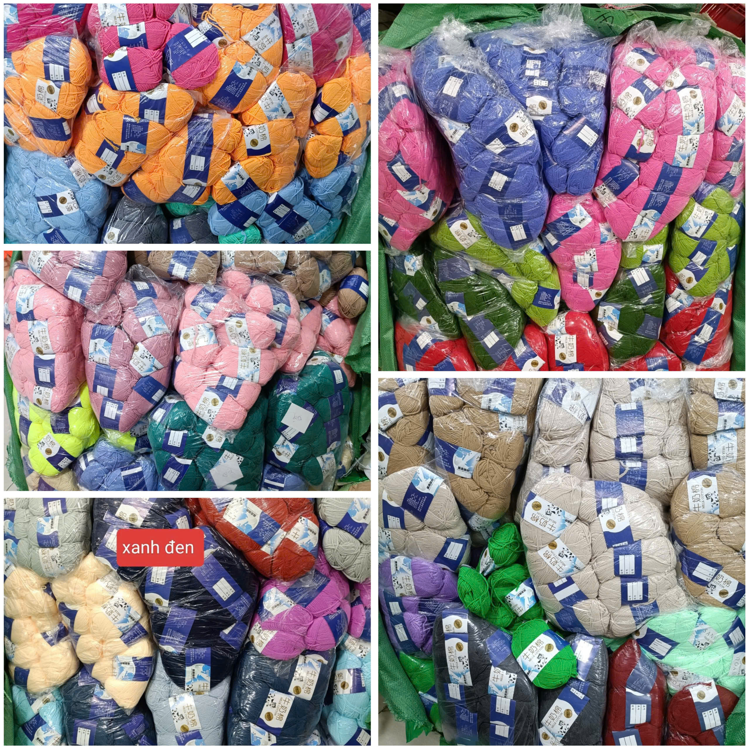 Cuộn len đan móc . Bằng sợi cotton mền mịn chất lượng cao