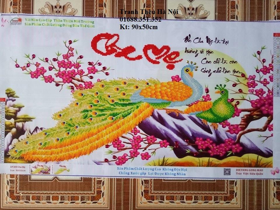 [HCM]Tranh Đính Đá Cha Mẹ DF309 Kích thước :90*50 cm